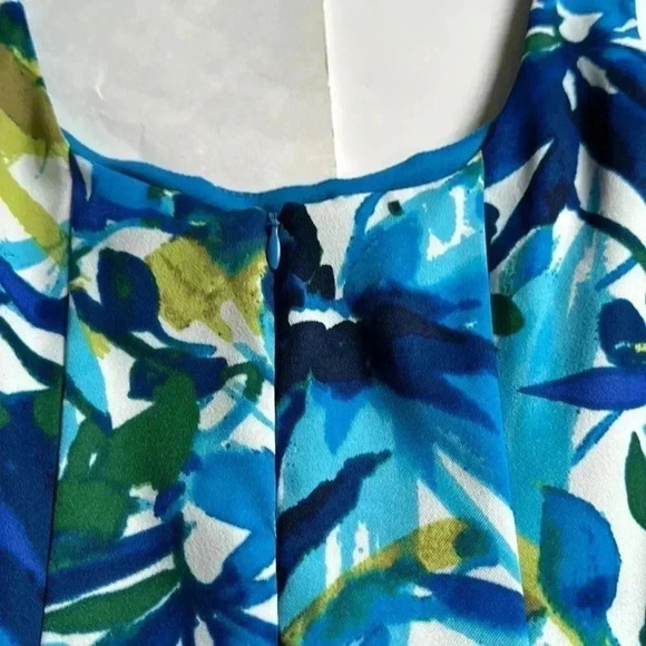 Connected Apparel Multi Blue/Green Dress size 8 - Picture 5 of 6